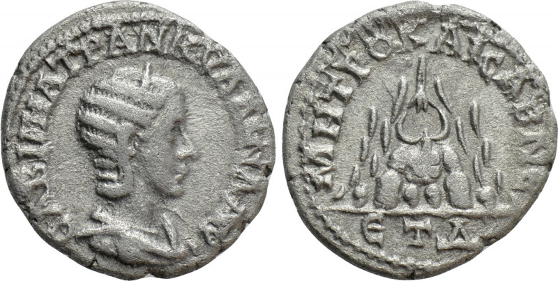 CAPPADOCIA. Caesarea. Tranquillina Augusta 241 244 . Drachm