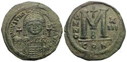 Ancient Coins - Byzantine Empire. Justinian I. Æ Follis. Constantinople Mint.
