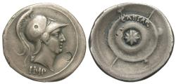 Ancient Coins - Octavian. AR Denarius. Mars.