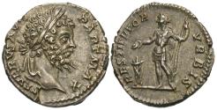 Ancient Coins - Septimius Severus. AR Denarius. Emperor Sacrificing.