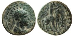 Ancient Coins - Kushan Kings of India, Vima Takto (Soter Megas). Æ Tetradrachm.