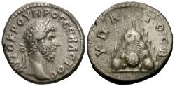 Ancient Coins - Cappadocia, Caesarea. Lucius Verus. AR Didrachm. Mt. Argaeus.