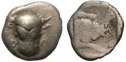 Ancient Coins - Phokis, Federal Coinage. AR Obol. Bucranium / Boar.