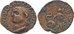 Ancient Coins - Nero. Imitative Æ As. Lugdunum, Local Imitation.