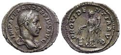 Ancient Coins - Severus Alexander. AR Denarius. Providentia.