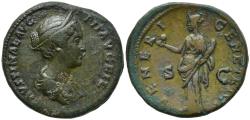 Ancient Coins - Faustina Junior. Æ Sestertius. Venus.