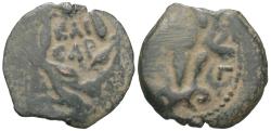 Ancient Coins - Judaea. Valerius Gratus. Prefect Under Tiberius. Æ Prutah.