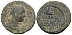 Ancient Coins - Samaria, Neapolis. Trebonianus Gallus. Æ 24 mm. Mt. Gerizim.