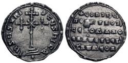 Ancient Coins - Byzantine Empire. Constantine VII, with Romanus I. AR Miliaresion.