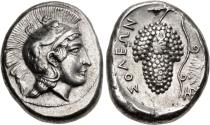 Ancient Coins - Cilicia, Soloi. AR Stater. Athena / Bunch of Grapes.