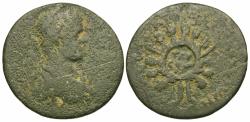 Ancient Coins - Cilicia, Tarsus. Elagabalus. Æ 32 mm. Crown of the High Priest of Cilicia.