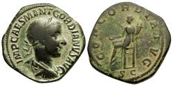 Ancient Coins - Gordian III. Æ Sestertius. Rome Mint. Concordia.