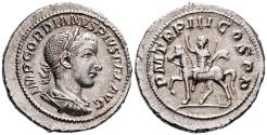 Ancient Coins - Gordian III. AR Denarius. Struck on a Broad Flan!