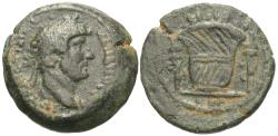 Ancient Coins - Roman Egypt, Alexandria. Hadrian. Æ Obol. Calathus Between Two Torches.