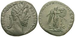 Ancient Coins - Commodus. Æ Sestertius. Victory.