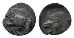 Ancient Coins - Mysia, Kyzikos. AR Obol. Boar / Lion.