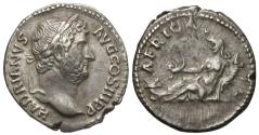Ancient Coins - Hadrian. AR Denarius. Travel Series. AFRICA.