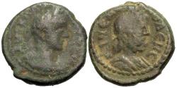 Ancient Coins - Samaria, Neapolis. Elagabalus. Æ 18 mm. Serapis.