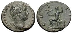 Ancient Coins - Hadrian. Æ Semis. Roma.