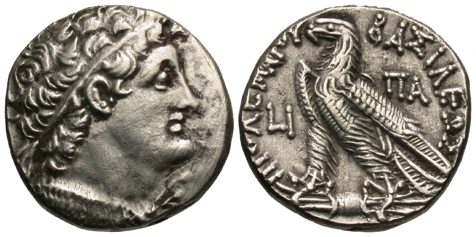 Ptolemaic Kingdom of Egypt, Ptolemy IX Soter, AR Tetradrachm, 107