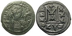 Ancient Coins - Byzantine Empire. Justinian I. Æ Follis. Cyzicus Mint.