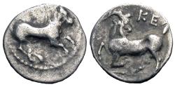 Ancient Coins - Cilicia, Kelenderis. AR Obol. Pegasos / Goat.