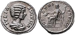 Ancient Coins - Julia Domna. AR Denarius. Ceres.