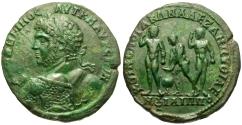 Ancient Coins - Thrace, Philippopolis. Caracalla. Æ Medallion. Important and Rare Pythian Games Issue.