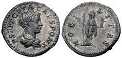 Ancient Coins - Geta, as Caesar. AR Denarius. Nobilitas.