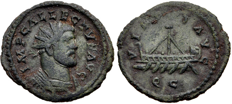 Romano-British Empire. Allectus. Quinarius. | Roman Imperial Coins