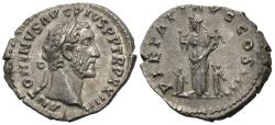 Ancient Coins - Antoninus Pius. AR Denarius. Pietas.
