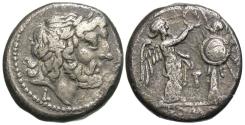 Ancient Coins - Roman Republic. Anonymous. AR Victoriatus. Jupiter / Victory.