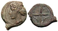 Ancient Coins - Sicily, Syracuse, Second Democracy. Æ Hemilitron.