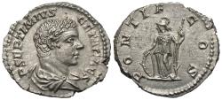 Ancient Coins - Geta, as Caesar. AR Denarius. Minerva.