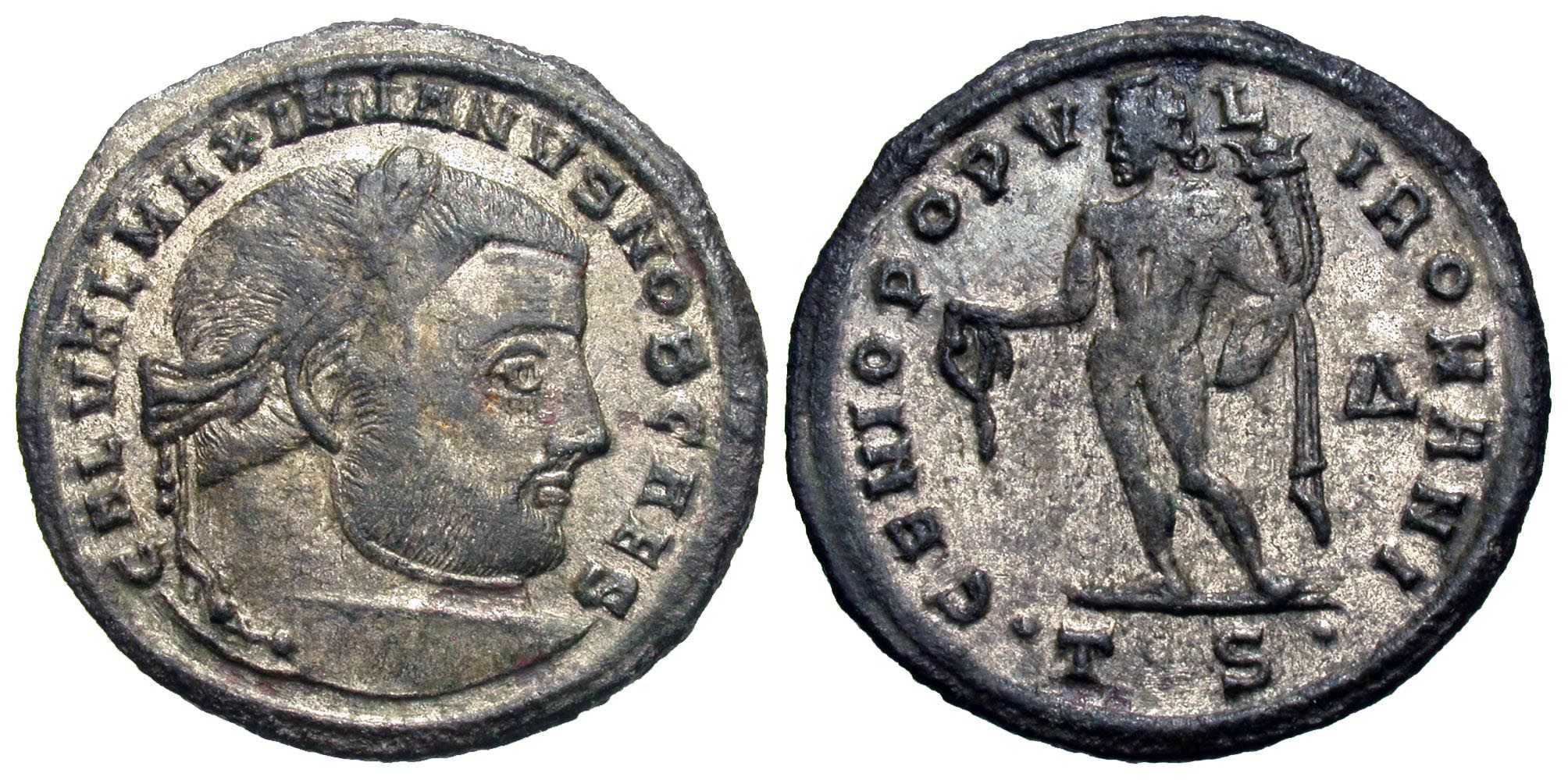 Galerius. Æ Follis. Genius. 