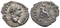Ancient Coins - Vespasian. AR Denarius. Bold Portrait!