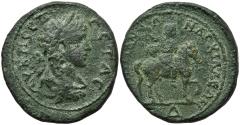 Ancient Coins - Thrace, Anchialus. Geta, as Caesar. Æ Tetrassarion.