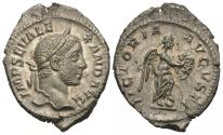 Ancient Coins - Severus Alexander. AR Denarius. Victory.