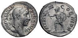 Ancient Coins - Severus Alexander. AR Denarius. Mars.