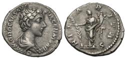 Ancient Coins - Commodus, as Caesar. AR Denarius. Hilaritas.