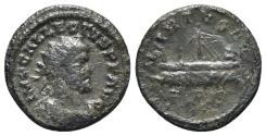 Ancient Coins - Allectus. Æ Quinarius. Galley.