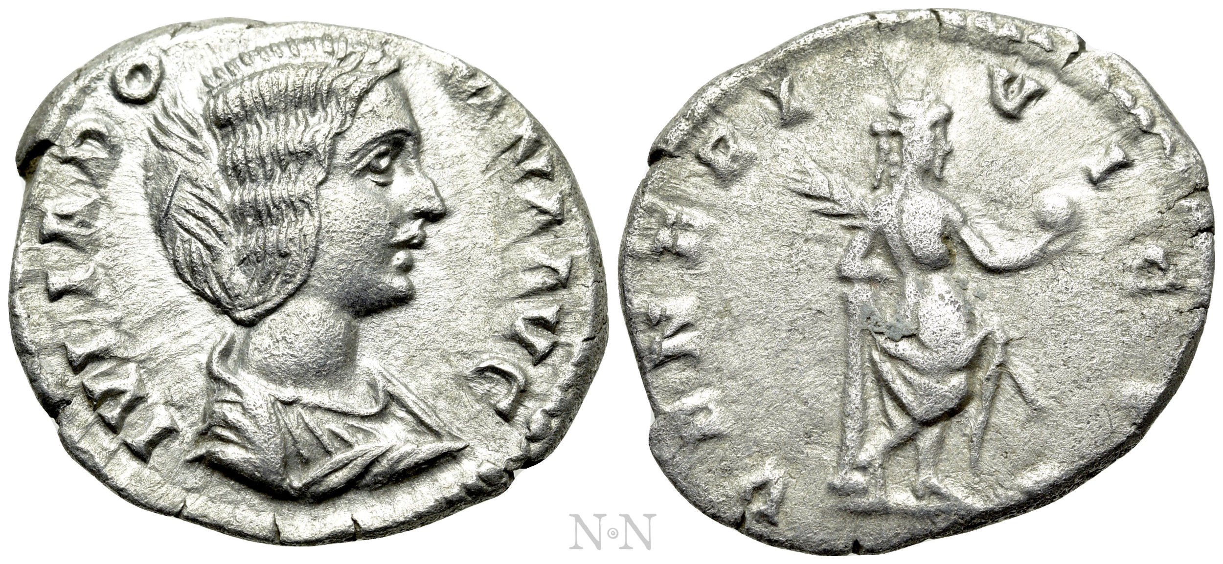 Julia Domna. AR Denarius. Venus. | Roman Imperial Coins