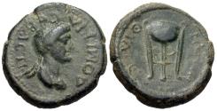 Ancient Coins - Lydia, Thyateira. Domitia. Æ Hemiassarion.