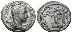 Ancient Coins - Severus Alexander. AR Denarius. Victory.