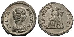 Ancient Coins - Julia Domna. AR Denarius. Fortuna.
