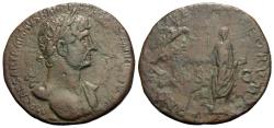 Ancient Coins - Hadrian. Æ Sestertius. Interesting Reverse Type!