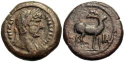 Ancient Coins - Roman Egypt, Alexandria. Hadrian. Æ Obol. Stag.