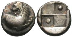 Ancient Coins - Thrace, Chersonesos. AR Hemidrachm. Lion.