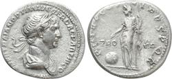 Ancient Coins - Trajan. AR Denarius. Providentia.