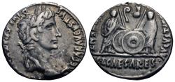 Ancient Coins - Augustus. AR Denarius. Caius and Lucius Caesars.